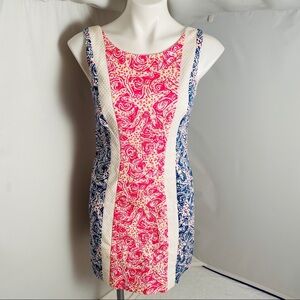 Lilly Pulitzer Delia shift in multicolor blue pink white Indigo Star Crush
